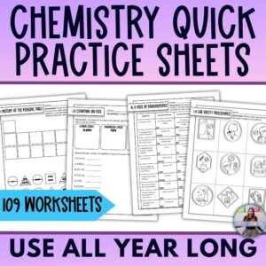 chemistry practice worksheets
